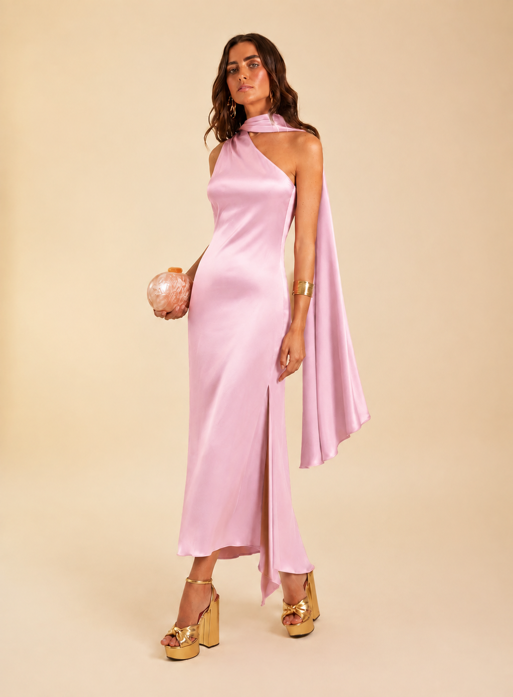 Vestido midi ciruela asimetrico | Serena Nueva colección