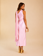 Vestido midi ciruela asimetrico | Serena Nueva colección
