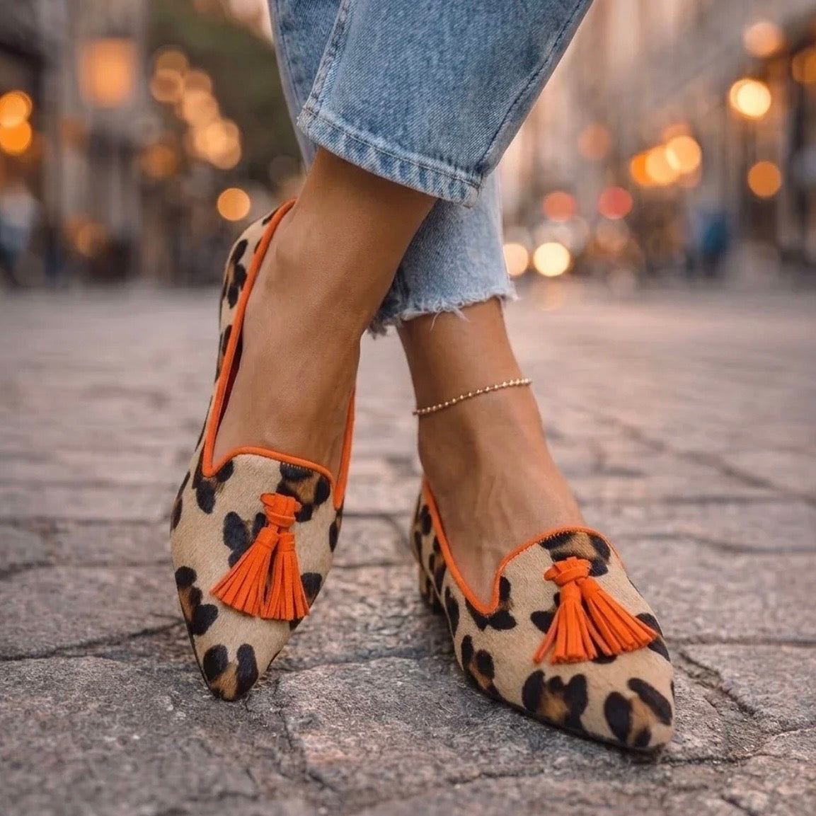 Bailarinas Punta Mujer Estampado Leopardo | Livia
