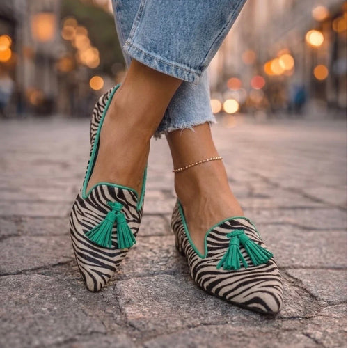 Bailarinas Punta Mujer Estampado Leopardo | Livia