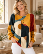 Jersey de Punto Mujer Estampado Geométrico | Sofía