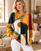 Jersey de Punto Mujer Estampado Geométrico | Sofía