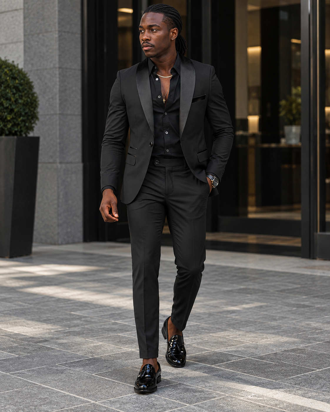Traje de Novio Hombre Dos Piezas Solapa Satinada | Sergio Premium