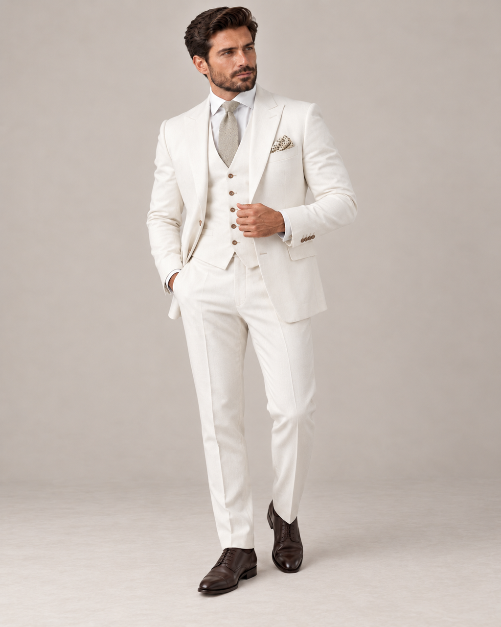 Traje de Novio de Tres Piezas Hombre Slim Fit Chaleco | Gonzalez