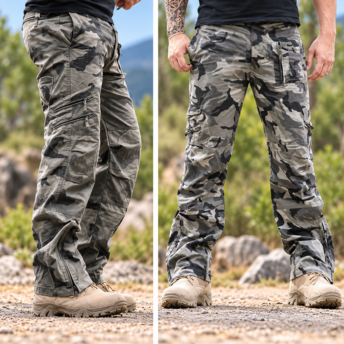 Pantalón Cargo Hombre Algodón Multibolsillos Casual | Diego