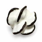 Anillos de cerámica hecho a mano, blanco y negro – Base de acero ajustable, modelo Flamenca