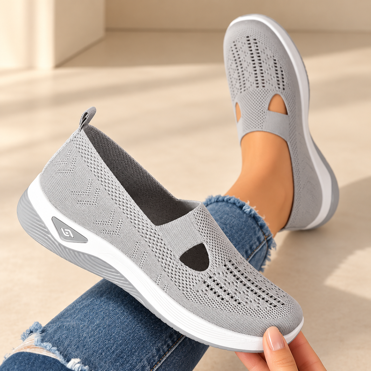 Zapatillas Sin Cordones Transpirables Mujer Suela Acolchada | Alma