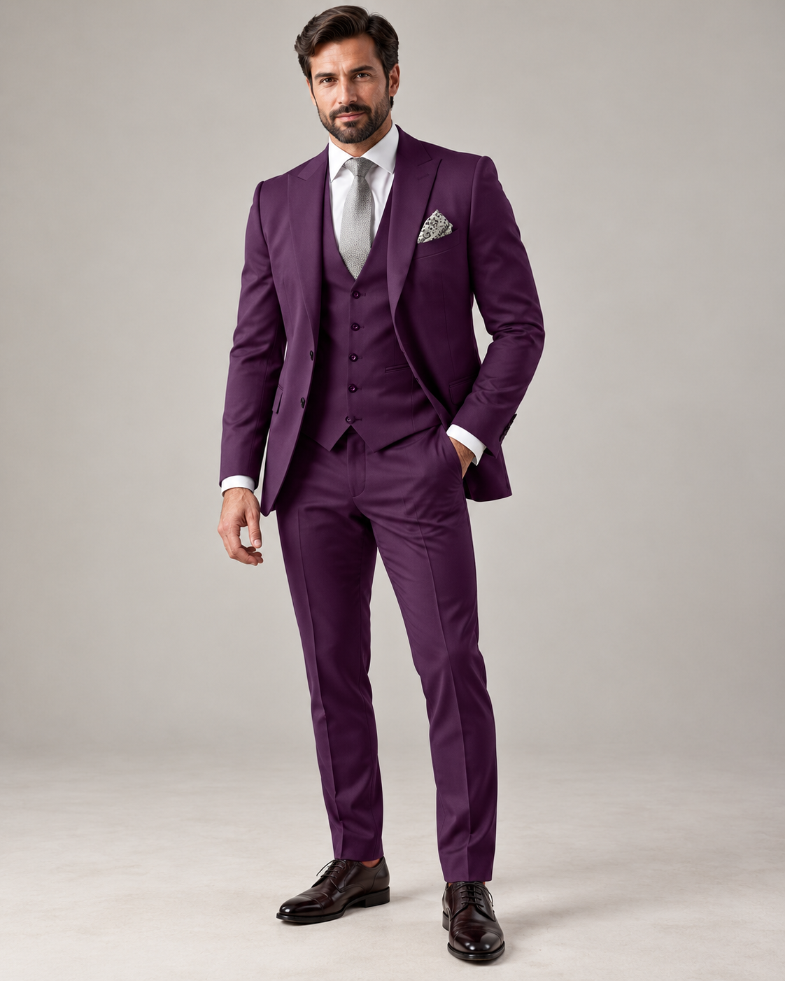 Traje de Novio de Tres Piezas Hombre Slim Fit Chaleco | Gonzalez