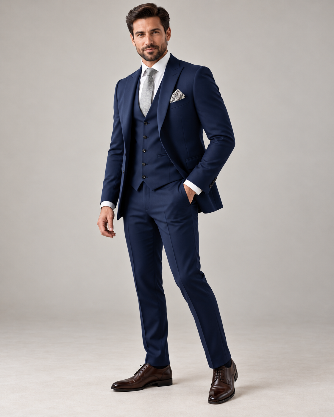 Traje de Novio de Tres Piezas Hombre Slim Fit Chaleco | Gonzalez