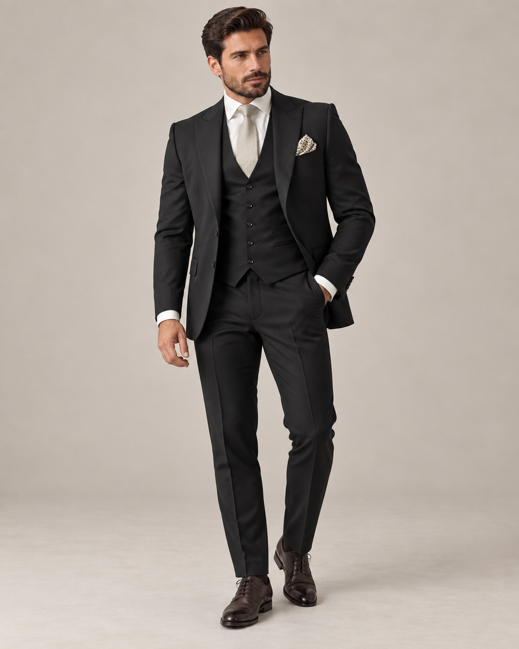 Traje de Novio de Tres Piezas Hombre Slim Fit Chaleco | Gonzalez