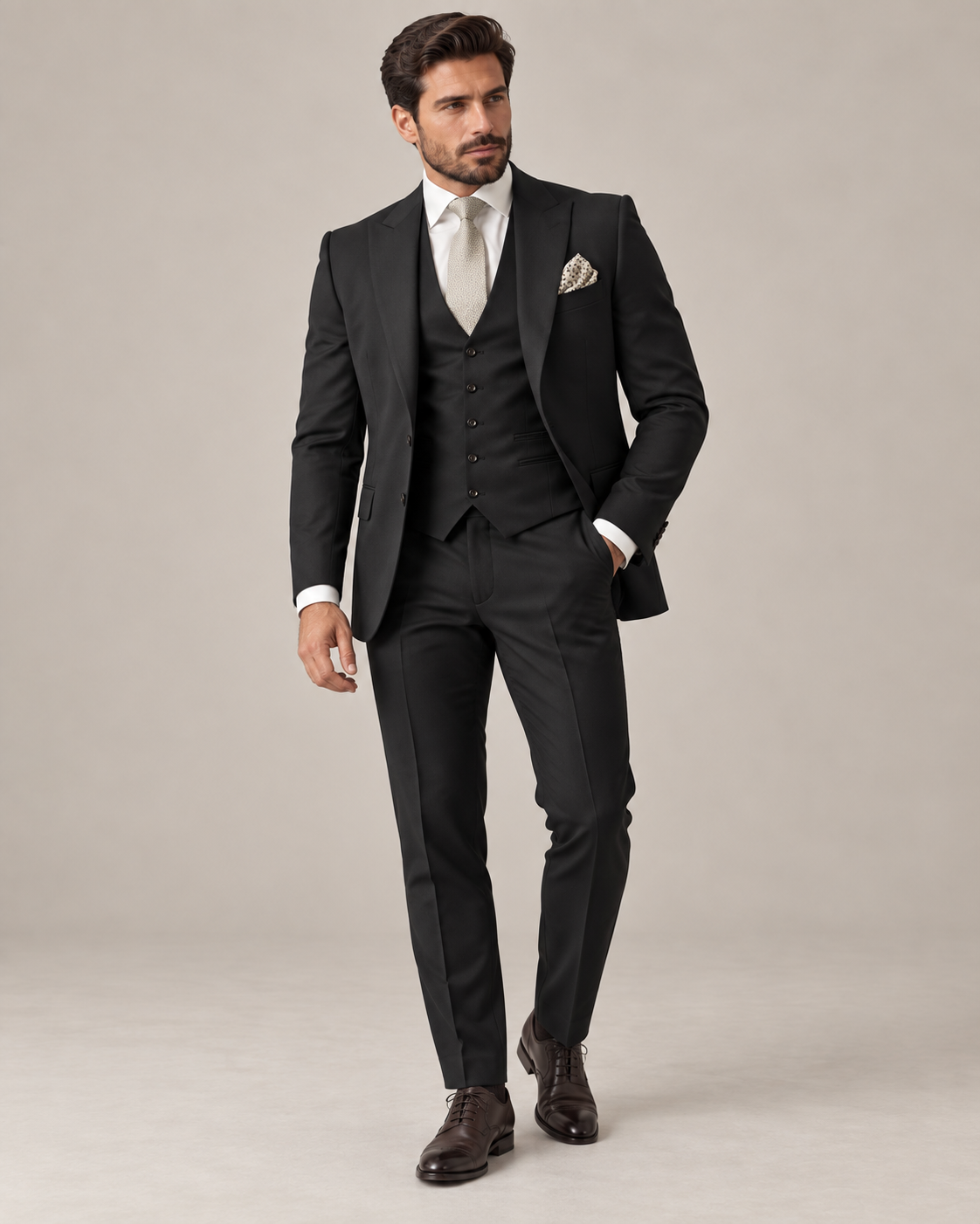Traje de Novio de Tres Piezas Hombre Slim Fit Chaleco | Gonzalez