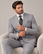Traje de Novio Cruzado Hombre Solapa de Pico Acabado Premium | Andres