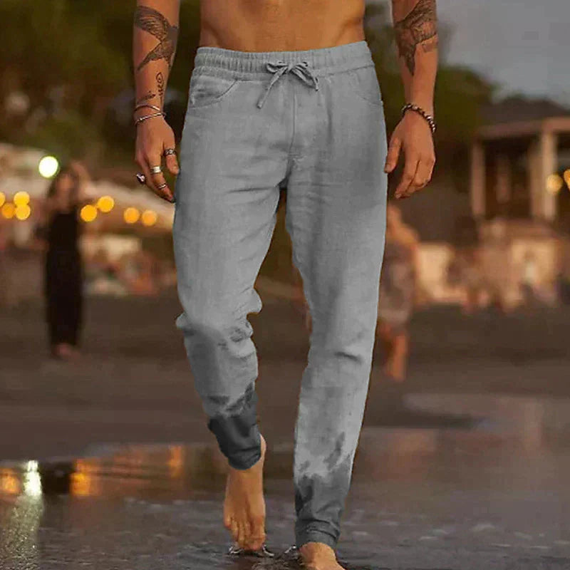 Pantalones Lino Hombre Transpirable
