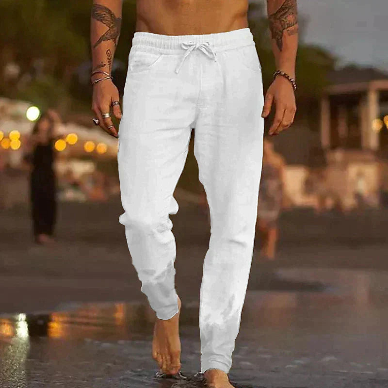Pantalones Lino Hombre Transpirable