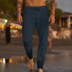 Pantalones Lino Hombre Transpirable