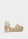 Zapatos cuña de esparto Beige | Saura
