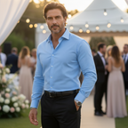 Camisa Vestir Hombre Manga Larga Botones Cuello Clásico | Javier