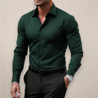 Camisa Vestir Hombre Manga Larga Botones Cuello Clásico | Javier