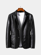 Chaqueta de Cuero Hombre Marrón Caramelo | Jonas™