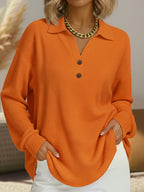 Jersey de Punto Mujer con Cuello Camisa | Cristina
