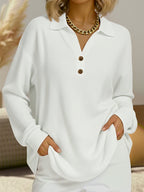 Jersey de Punto Mujer con Cuello Camisa | Cristina