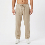 Pantalones de Lino Hombre con Cintura Elástica y Pernera Recta | Lucas