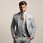 Traje Tres Piezas Boda Hombre Transpirable Primavera | Valmonty Premium
