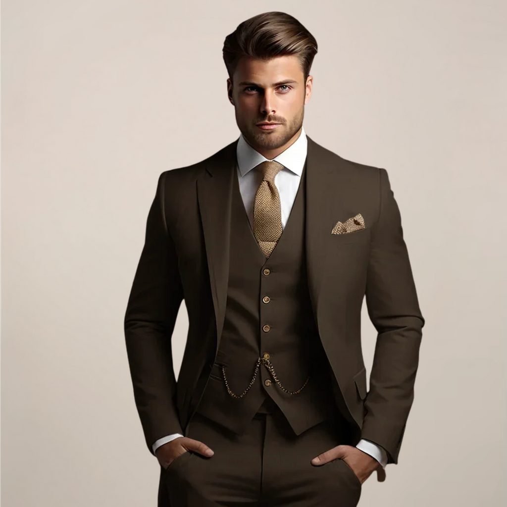Traje Tres Piezas Boda Hombre Transpirable Primavera | Valmonty Premium
