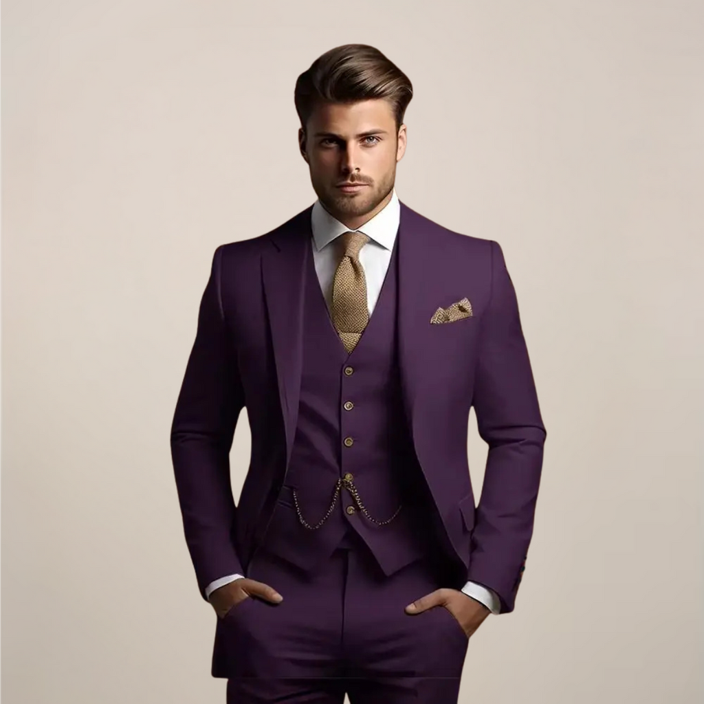 Traje Tres Piezas Boda Hombre Transpirable Primavera | Valmonty Premium