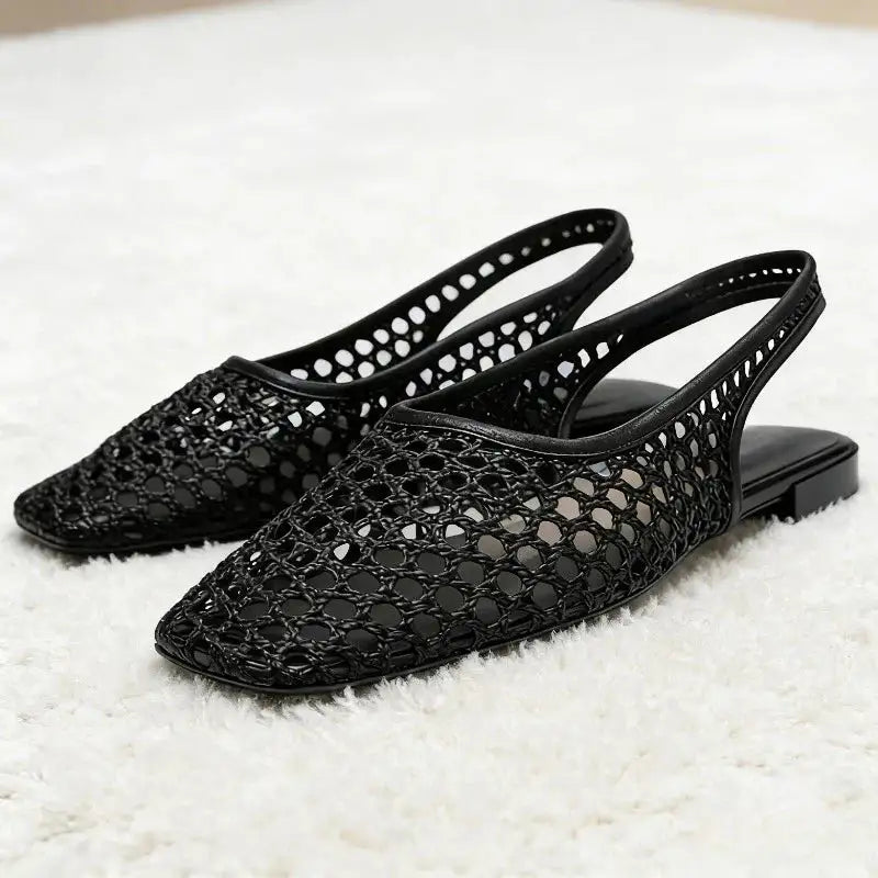 Sandalias Planas de Malla con Punta Cuadrada | Albiona™