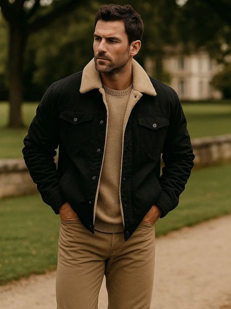 Chaqueta Bomber con Borrego Hombre Casual | Mount™
