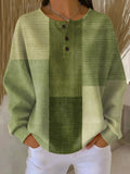 Jersey de Punto Bicolor Mujer Tonos Verdes | Elena