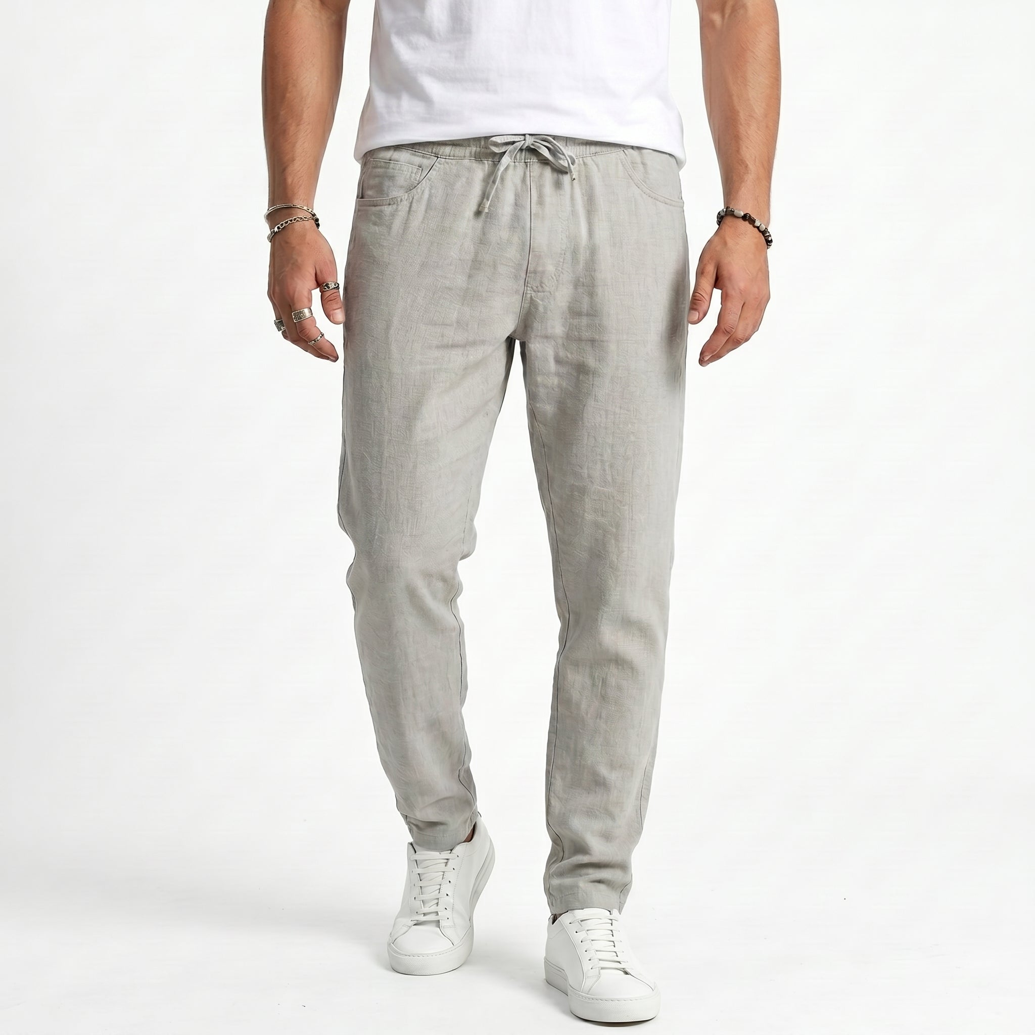 Pantalones Lino Hombre Transpirable