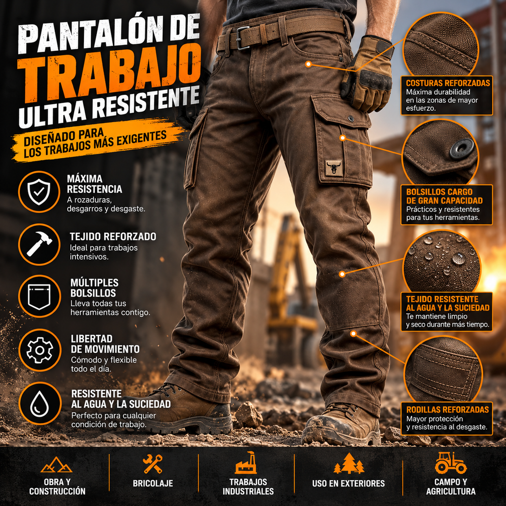 Pantalón de Trabajo Hombre Forrado Térmico Resistente | David