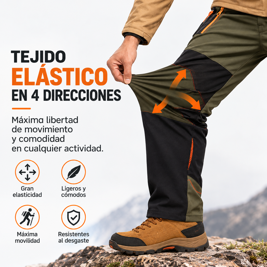Pantalón Montaña Hombre Forro Polar Resistente al Agua | Hugo