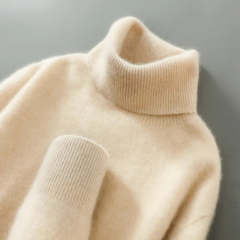Jersey Cuello Alto Lana Relaxed Fit Mujer | Remy