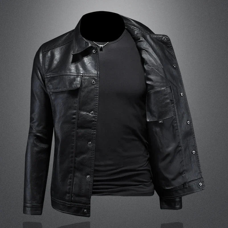Chaqueta de Cuero Auténtico Hombre Ligera | Calvetti