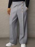 Pantalón de Traje con Cintura Elástica y Botones para Hombre | Gabriel