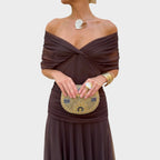 Vestido Midi Largo Con Escote En V