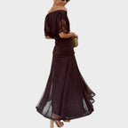 Vestido Midi Largo Con Escote En V