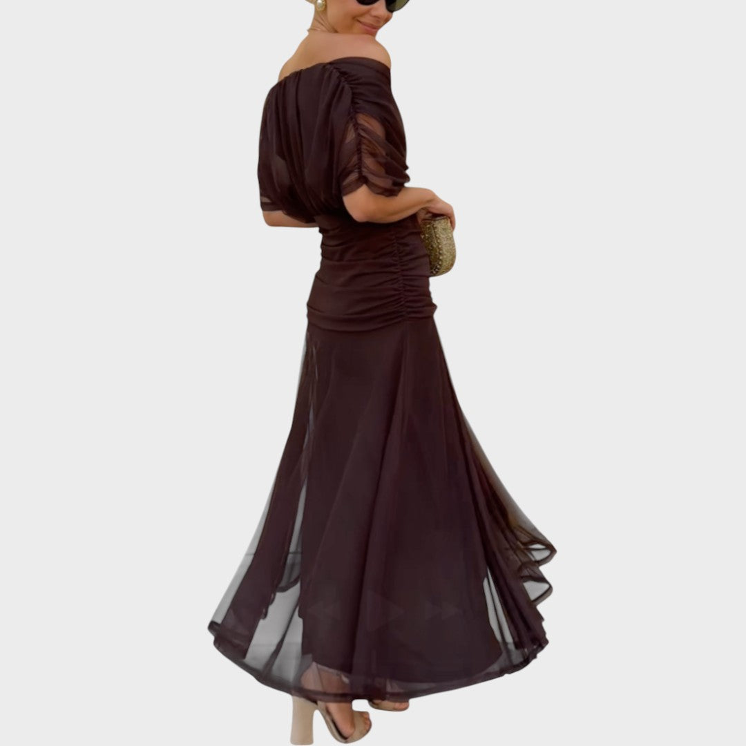 Vestido Midi Largo Con Escote En V