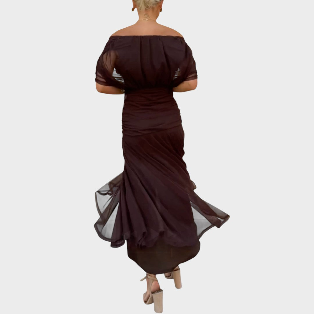 Vestido Midi Largo Con Escote En V