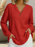 Jersey de Punto Mujer Cuello Pico Liso | Victoria