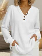 Jersey de Punto Mujer Cuello Pico Liso | Victoria
