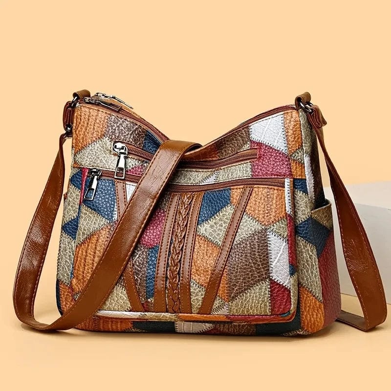 Bolso de piel con mosaico | Solara