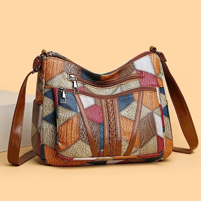 Bolso de piel con mosaico | Solara
