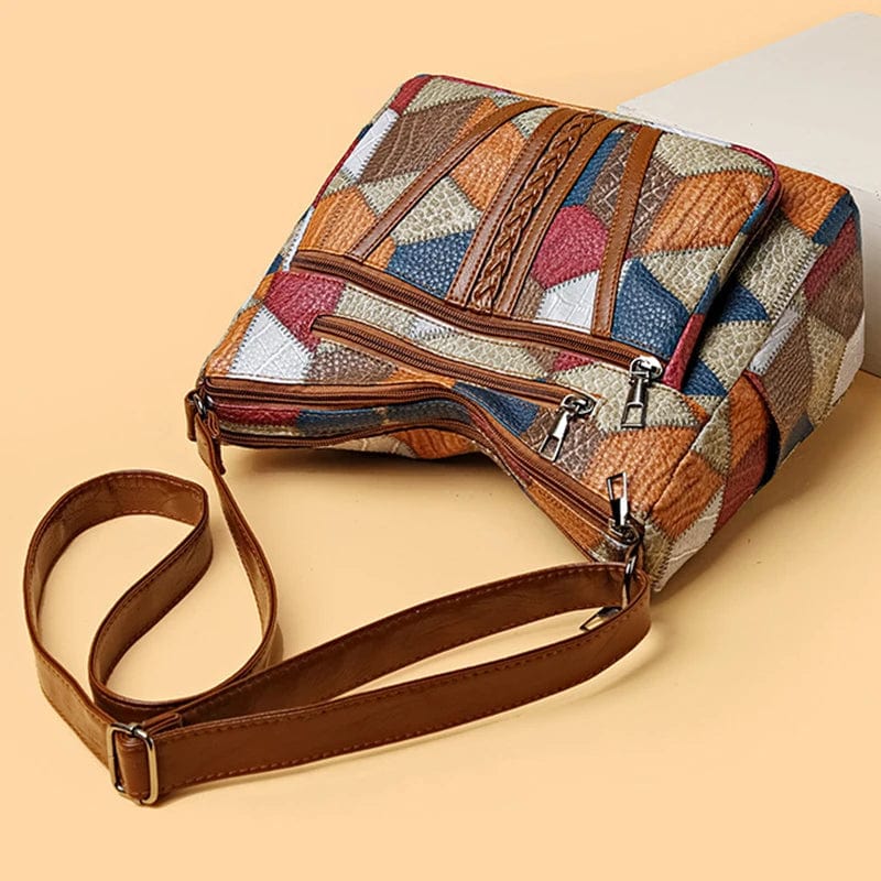 Bolso de piel con mosaico | Solara