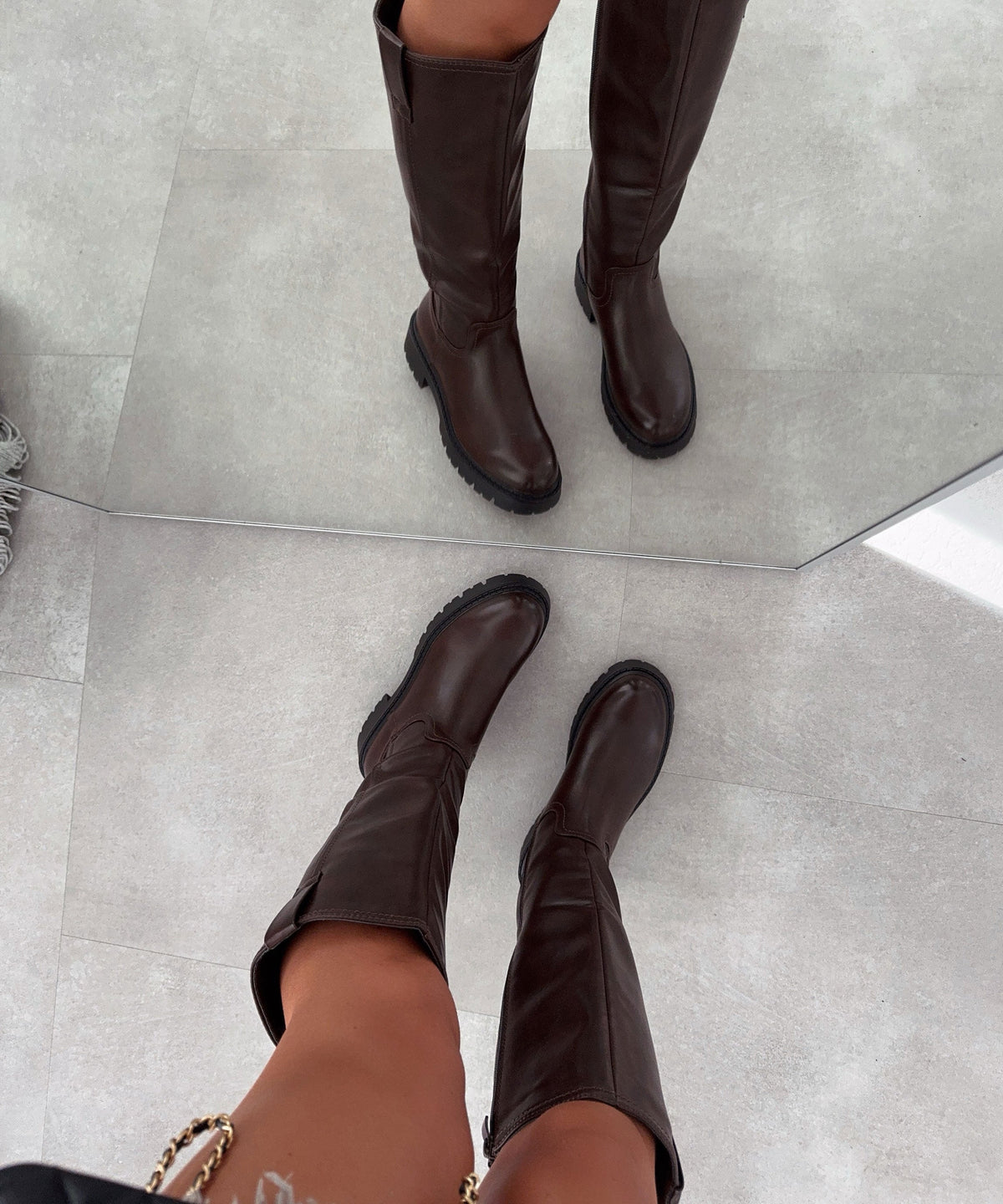 Botas Altas con Tacón Forradas Mujer | Chira Marrón