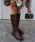 Botas Altas con Tacón Forradas Mujer | Chira Marrón