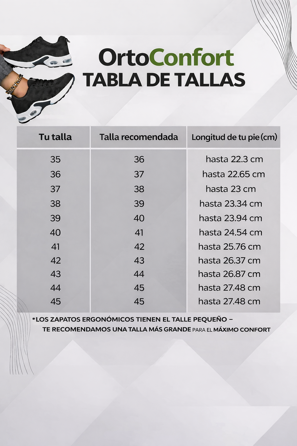 Calzado ergonómico para aliviar el dolor | OrtoConfort